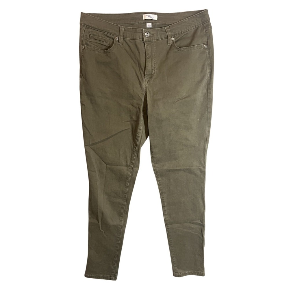 Great Northwest Indigo Women's Size 10 Olive‎ Green Skinny Jeans Pants